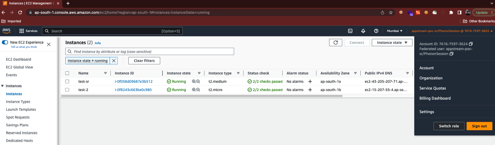 Console access via "appstream-machine-role"