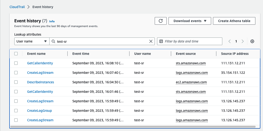 cloudtrail logging my IP address after running "GetCallerIdentity"
